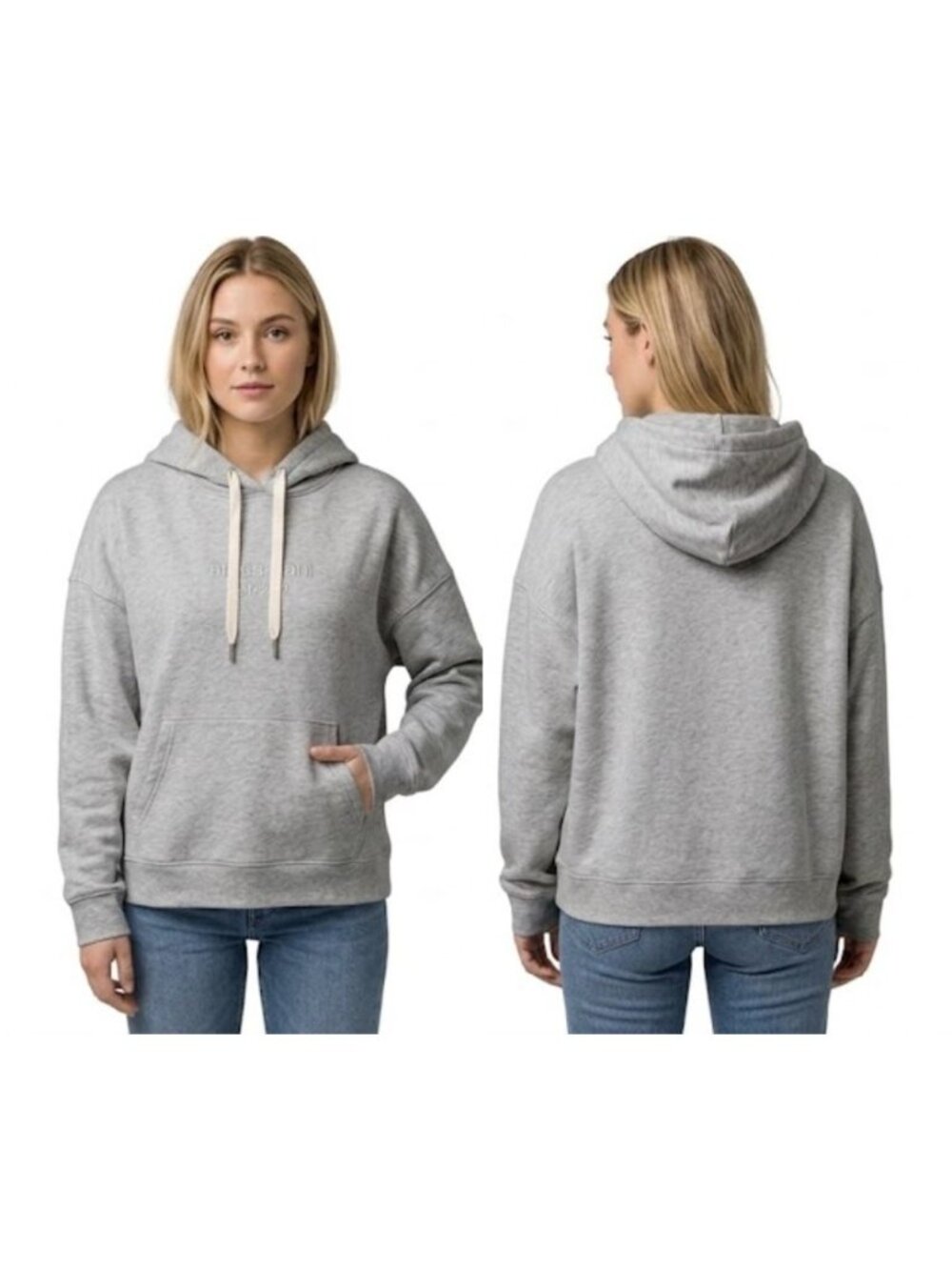 ⭐Chic & Cozy: Women's GAP Oversized Gray Fleece Hoodie Sweatshirt Sz M Loose Fit